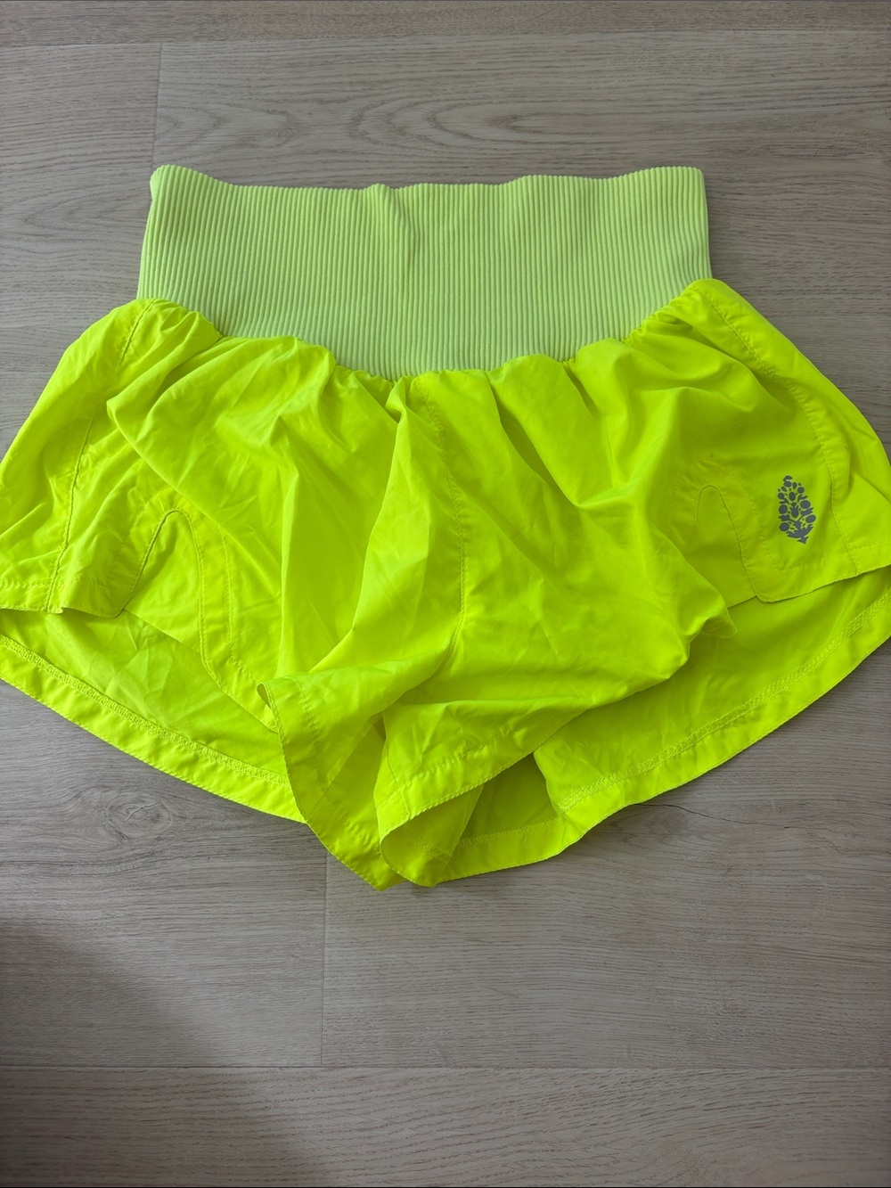 FP Movement by Free People Neon Yellow High-Waist Circle Skort